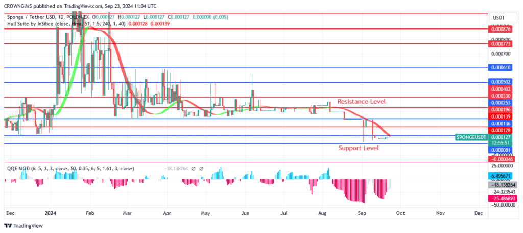 SPONGE (SPONGEUSDT) Price : Support Level at $0.000196 May Hold