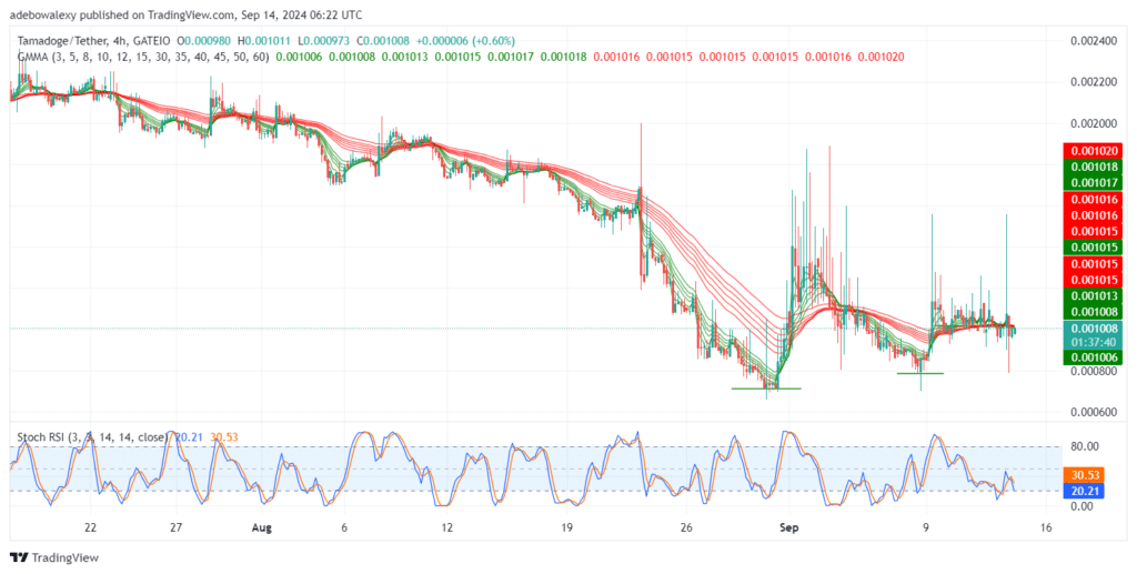 Tamadoge (TAMA) Price Outlook for September 14: TAMA/USDT Bulls Defend the $0.001000 Support Level