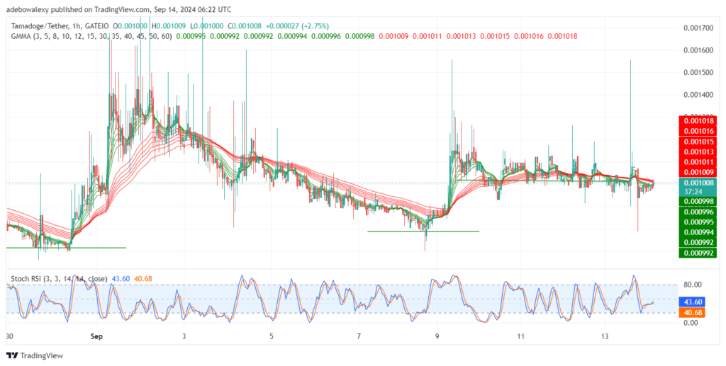 Tamadoge (TAMA) Price Outlook for September 14: TAMA/USDT Bulls Defend the $0.001000 Support Level