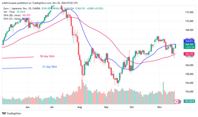 The Eur/Jpy Falls but Remains Above Level 162.60