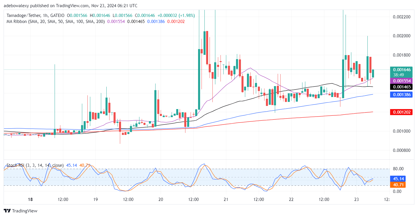 Tamadoge (TAMA) Price Outlook for November 23: TAMA/USDT Bulls Are Finding Sure Footing  