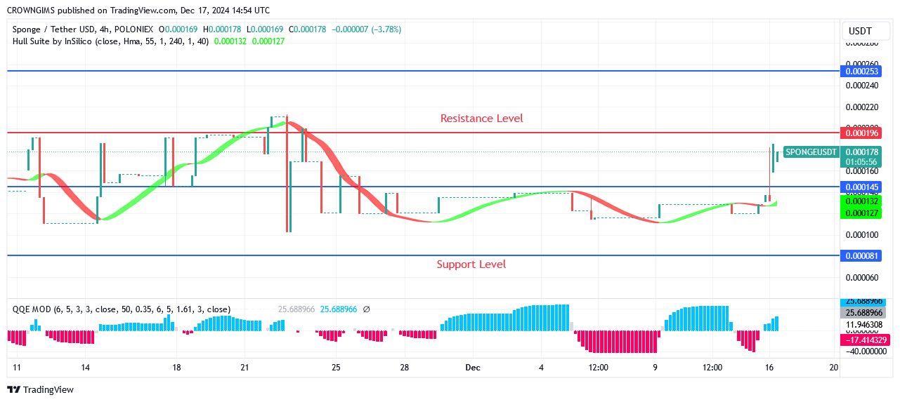 Sponge (SPONGEUSDT) Price Surpasses $0.000136