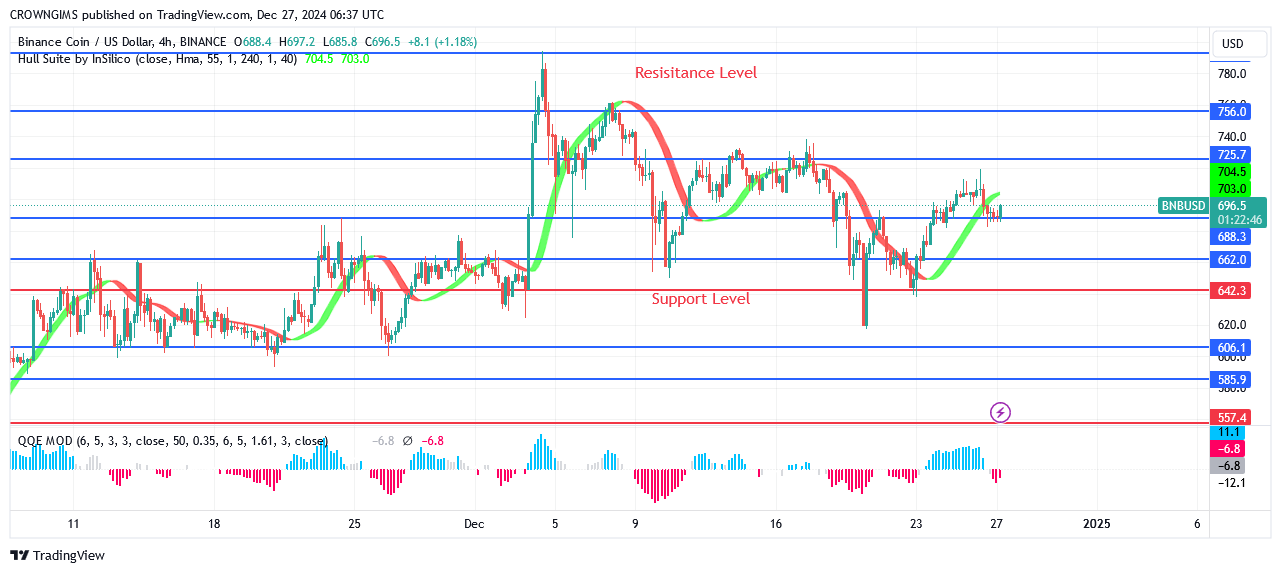 BNB (BNBUSD) Price May Decrease Further After a Pullback