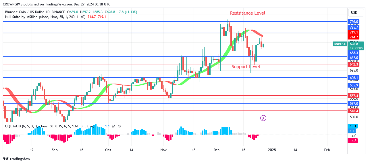 BNB (BNBUSD) Price May Decrease Further After a Pullback