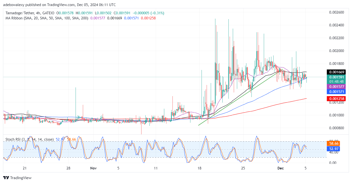 Tamadoge (TAMA) Price Outlook for December 5: TAMA/USDT Lands on a Key Support