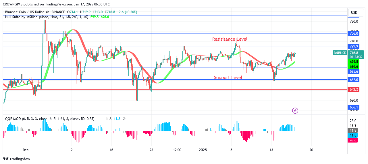 BNB (BNBUSD) Price May Continue a Bullish Trend