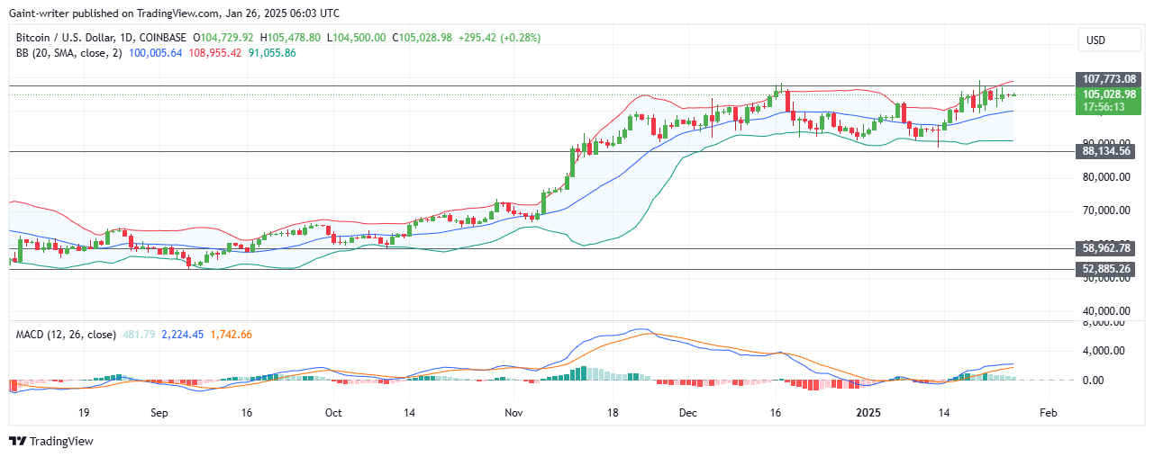 Btcoin (BTCUSD) Buyers Eye Breakout Beyond $107,770 Key Zone