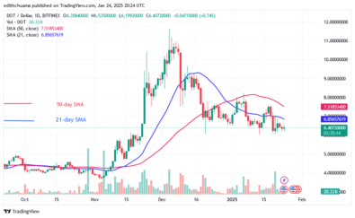 Polkadot Steadies but Faces a Probable Dip below $6.00