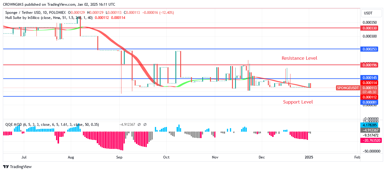 Sponge Price: Bulls' Incredible Speed May Cause a Breakout Towards north