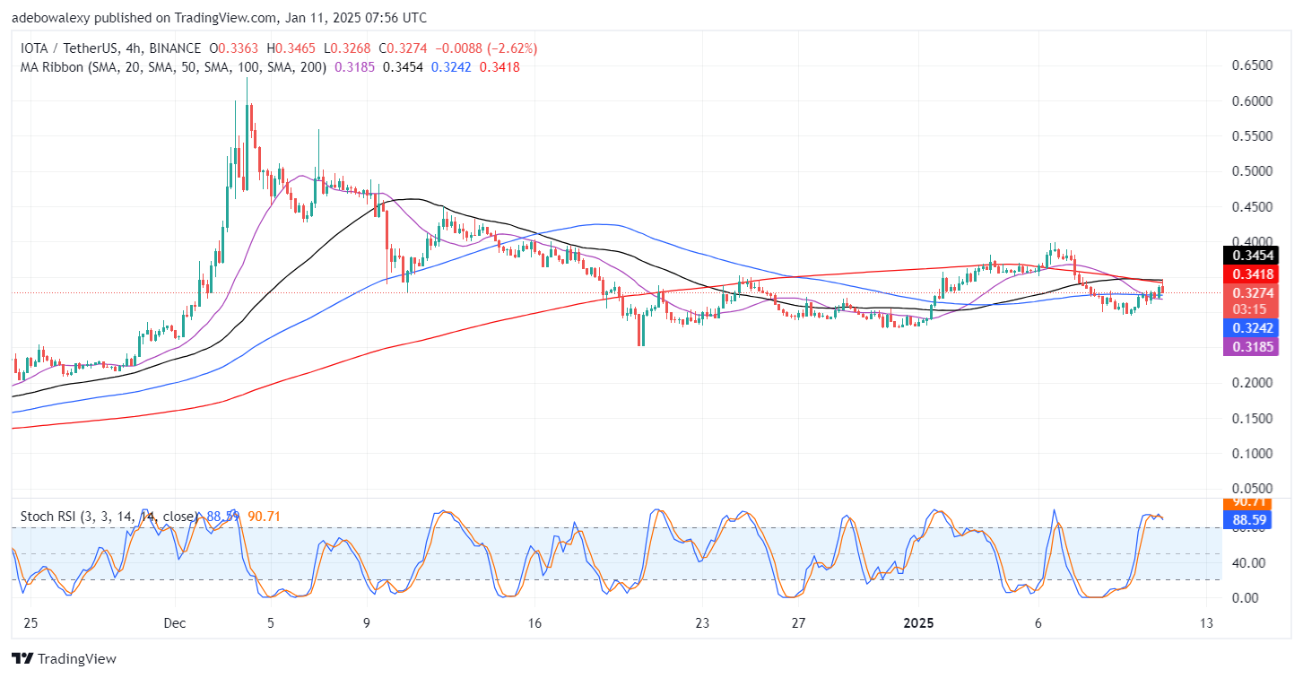 IOTA/USDT Buyers Are Holding to Today’s Gains