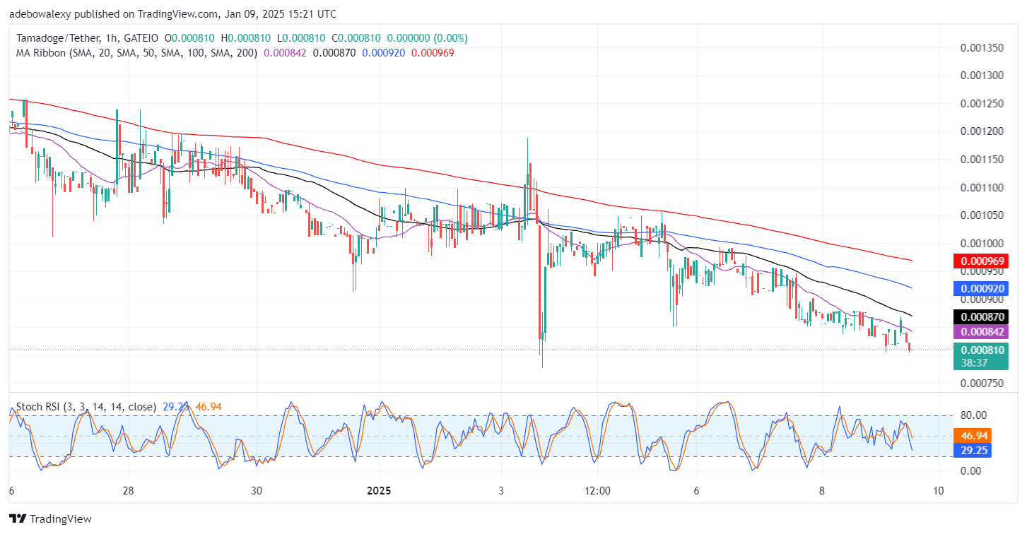 Tamadoge (TAMA) Price Outlook for January 9: TAMA/USDT Buyers Eye the $0.000800 Threshold