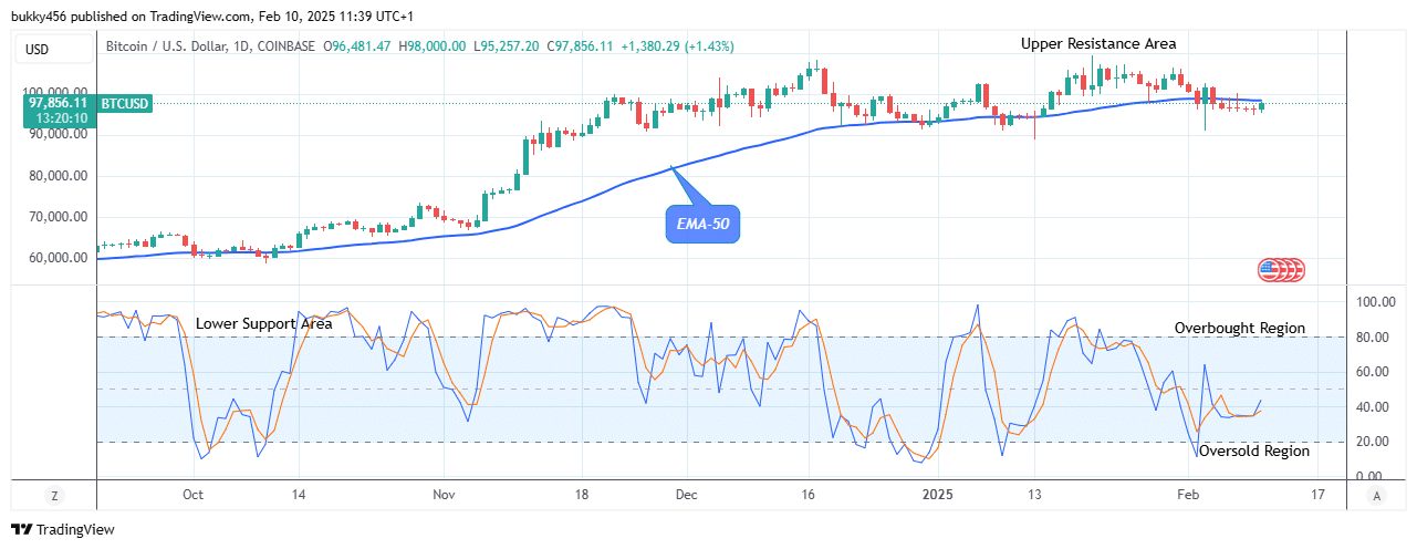 Bitcoin (BTCUSD) Sits at $98K High Mark, Aiming to Rally Higher