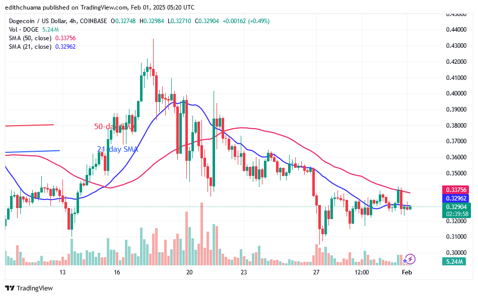 DOGE Slips Sideways as It Revisits Its $0.30 Low