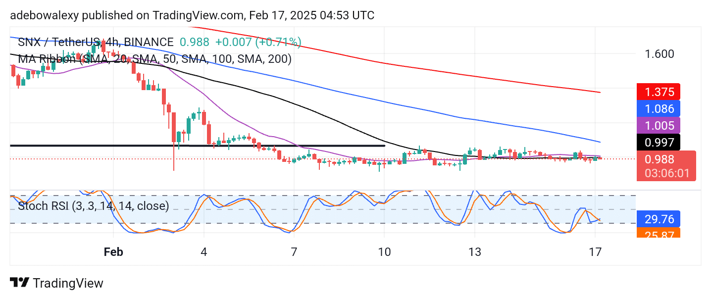 Synthetix (SNX) Trades Below a Multi-Month Support