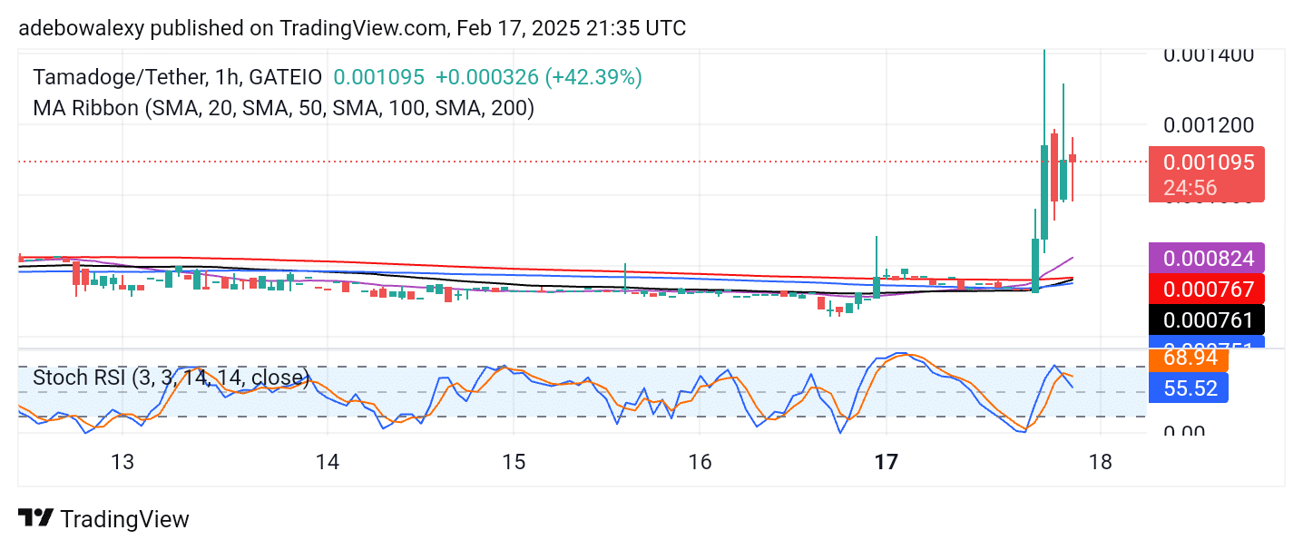 Tamadoge (TAMA) Price Outlook for February 18: Tamadoge Bulls Are Furious