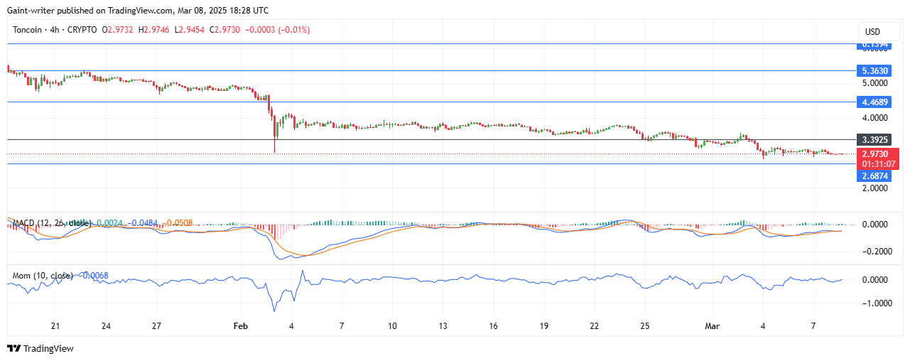 Toncoin  Price Forecast - TONUSD Buyers Face Rejection as Sell-Off Persists