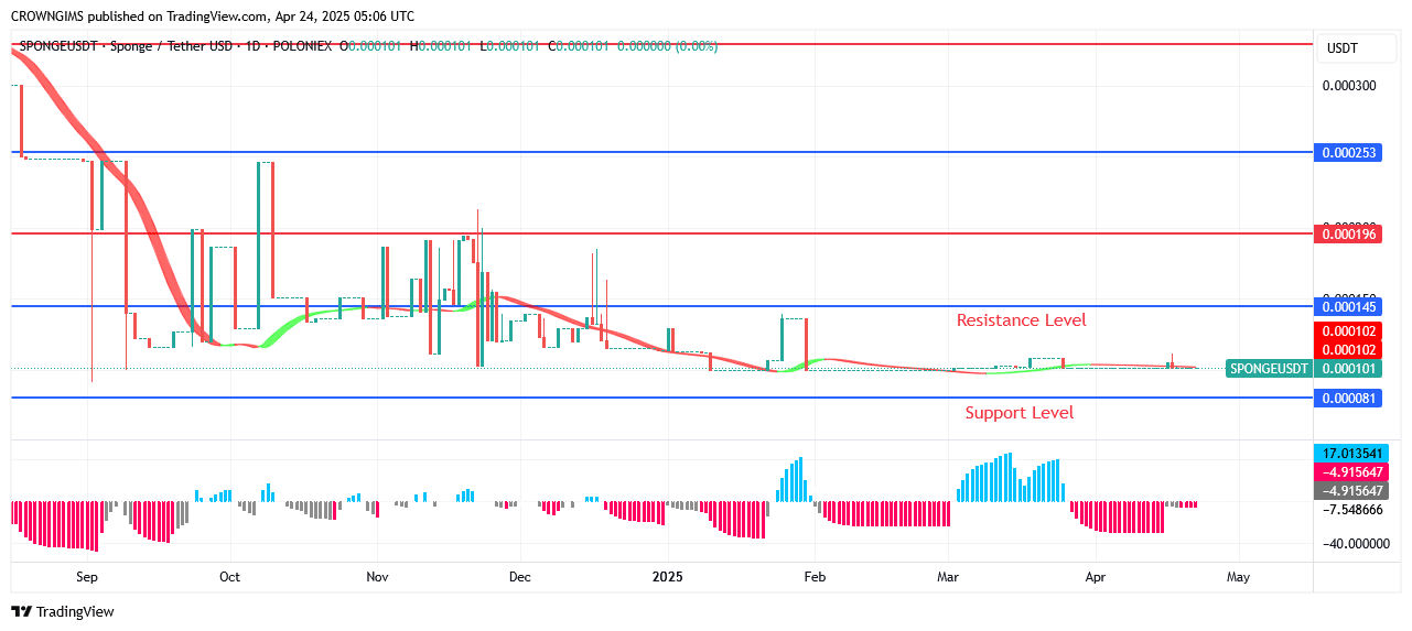 Sponge (SPONGEUSDT) Price May Launch Beyond $0.000330 Point