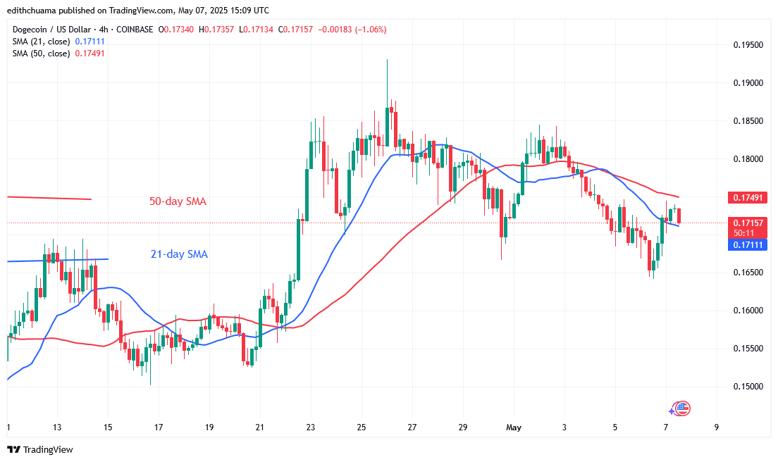 DOGE Remains Above $0.17 as Bears Try to Sink It