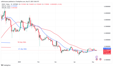 DOGE Remains Above $0.17 as Bears Try to Sink It