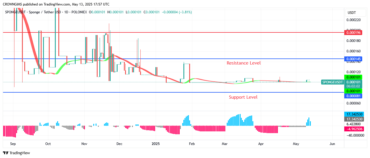Sponge (SPONGEUSDT) Price: Bull Are Pushing Higher
