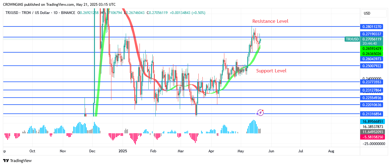 TRON Price Carries out Retracement before Bullish Trend Continue