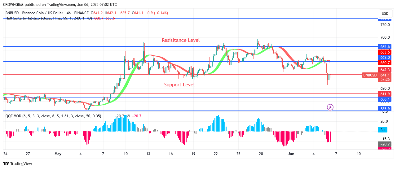 BNB (BNBUSD) Price May Decrease Further