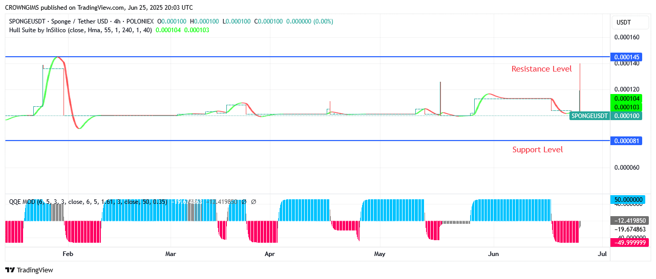 Sponge Price Display Strong Buy Signal