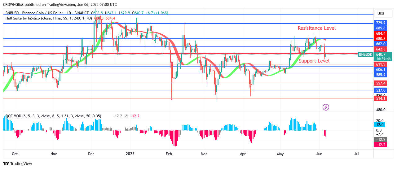 BNB (BNBUSD) Price May Decrease Further