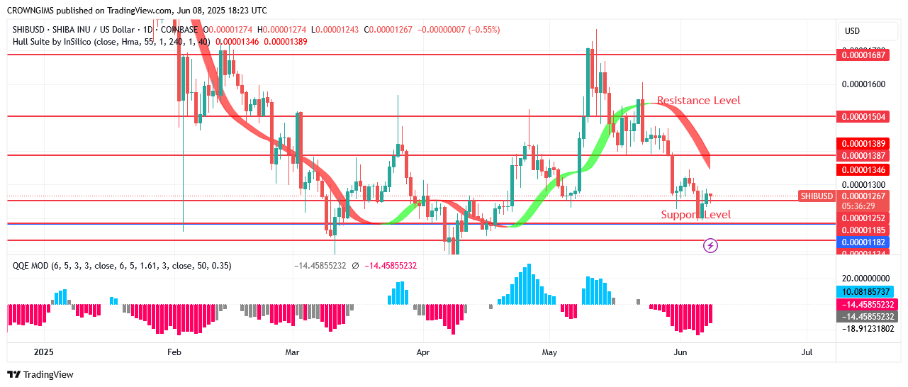 Shiba Inu (SHIB) Price May Reverse at $0.000012 Support Level
