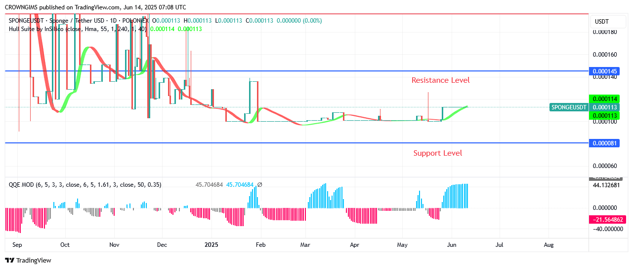 Sponge (SPONGEUSDT) Price: Bullish Momentum Is Strengthened