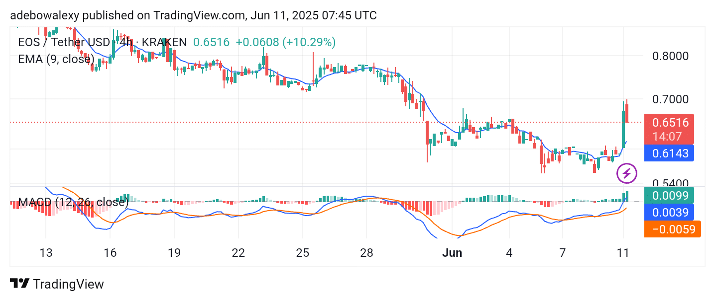 EOS/USDT Stays Afloat Could Continue Climbing