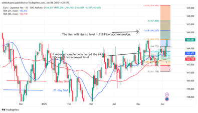The EUR/JPY Reverts to Its Prior Point of 166.60