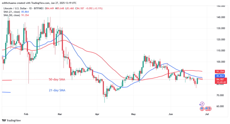 Litecoin Remains Above $80 Despite Its Rejection