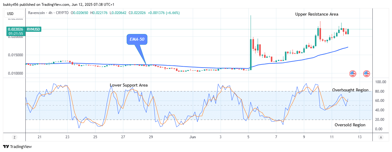 Ravencoin (RVNUSD) Price Movement Might Reach the $0.0270 Supply Level