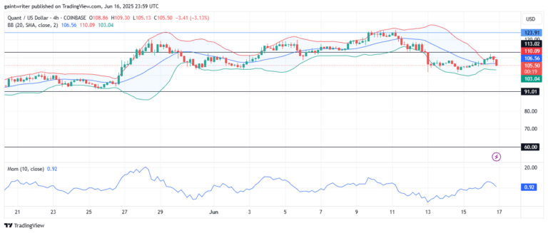 QNT/USD Bulls Struggle as Price Nears Support