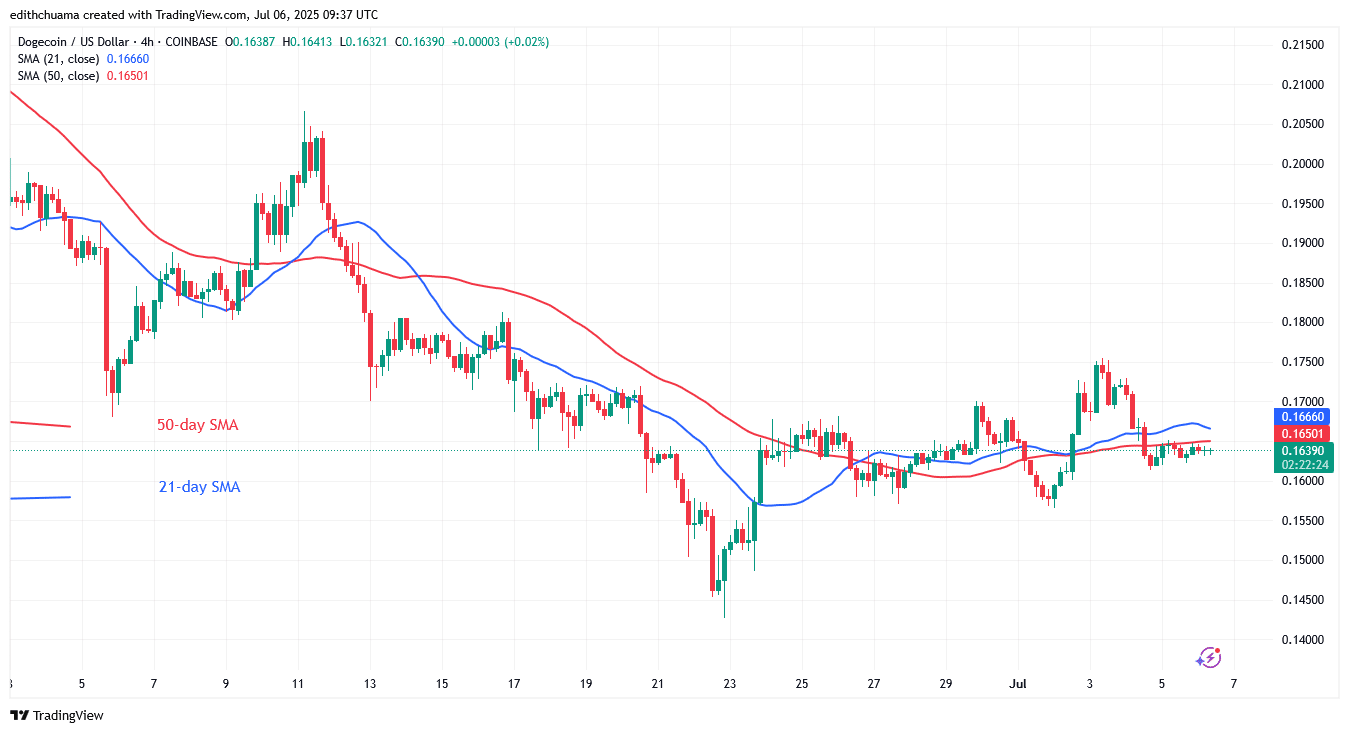 DOGE Drifts Sideways and Stabilizes Above $0.16