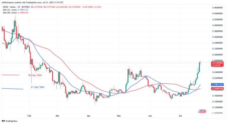 DOGE Bounces Below the Next Hurdle at $0.28