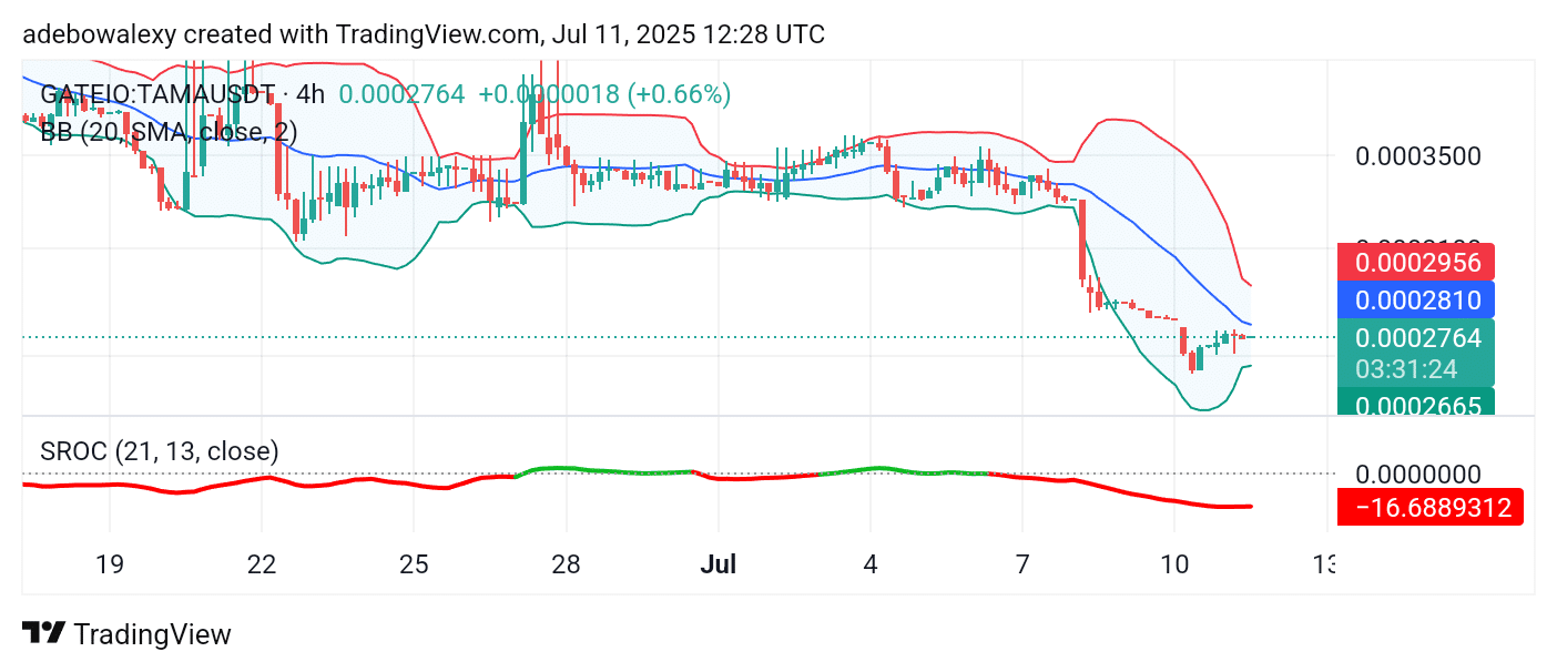 Tamadoge (TAMA) Price Outlook for July 11, 2025: TAMA/USDT Prepares for a Breakout