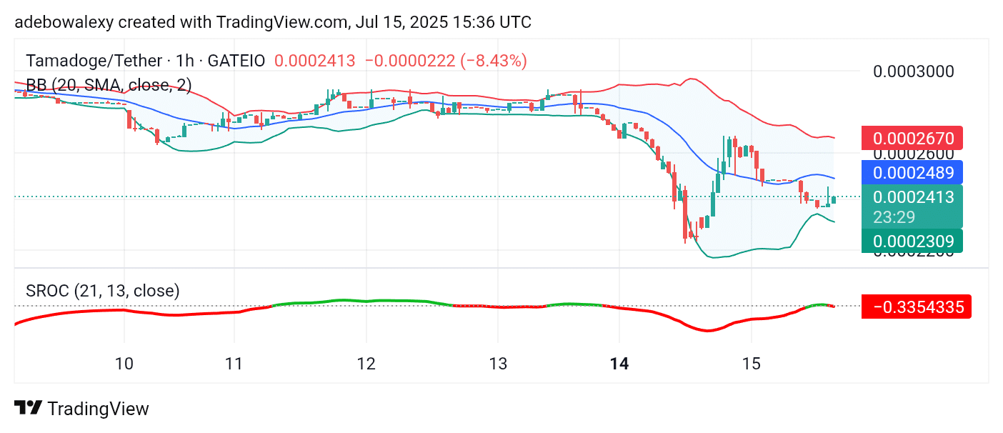 Tamadoge (TAMA) Price Outlook for July 15, 2025: TAMA/USDT Presents Low Entry Opportunity