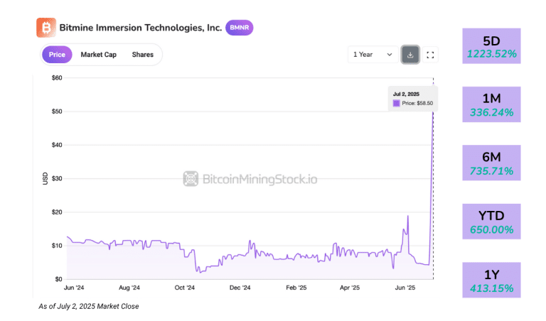 BitMine Stock Skyrockets 700% After Strategic Shake-Up