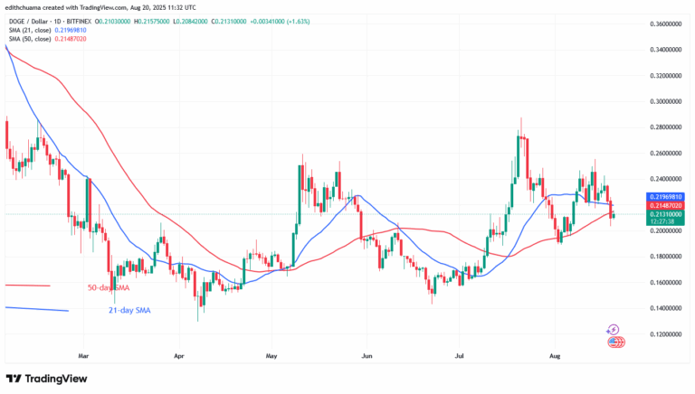 DOGE Slumps but Returns to the $0.19 Low