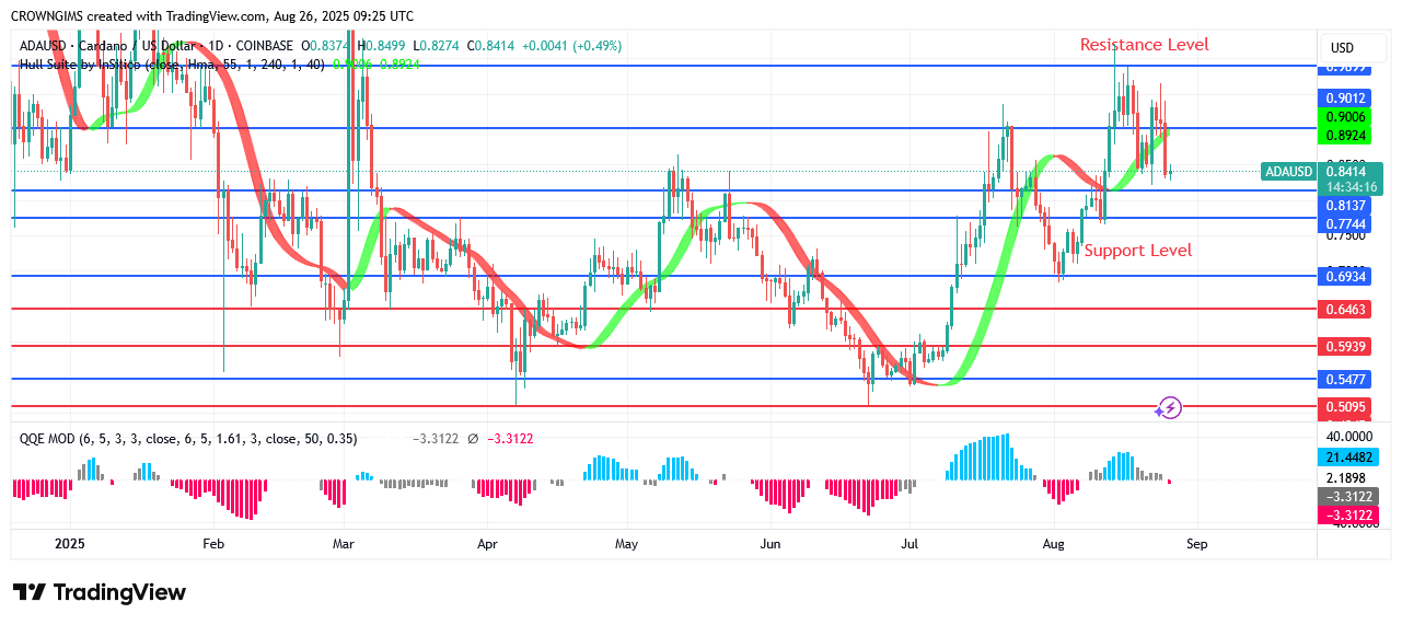 Cardano Price Retesting $0.8 Line