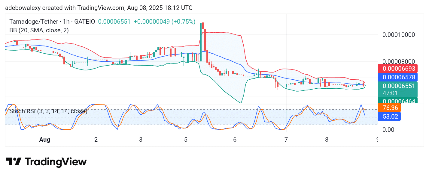 Tamadoge (TAMA) Price Outlook for August 5, 2025: TAMA/USDT Prepares to Track Higher Grounds
