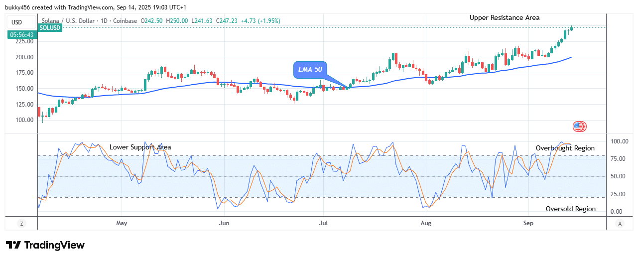 Solana (SOLUSD) Price Suggests a good buy at $250.00Price Level
