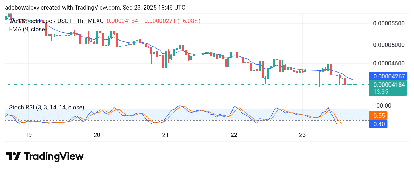 Wall Street Pepe Price Prediction for September 24: WEPE Upward Rebound Nearby