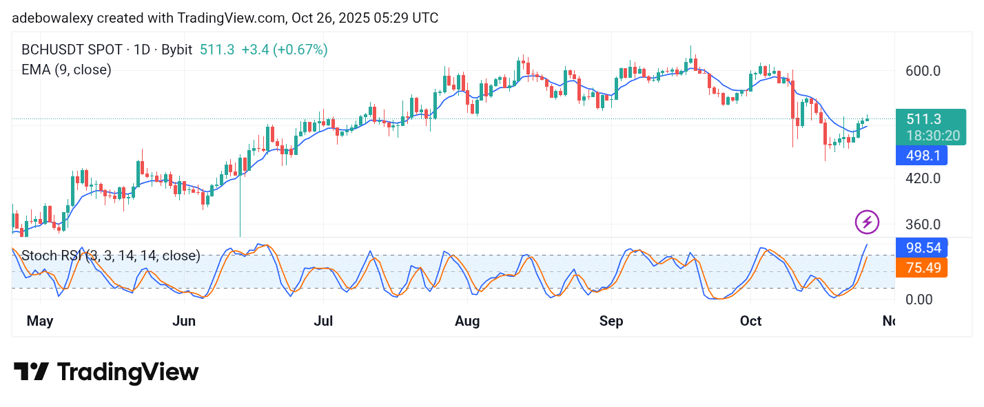 Bitcoin Cash (BCH) Upside Recovery Has More Room to Continue