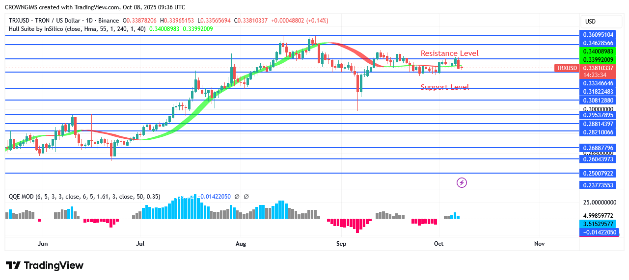 TRON Price Can Go Closer to $0.30 Script