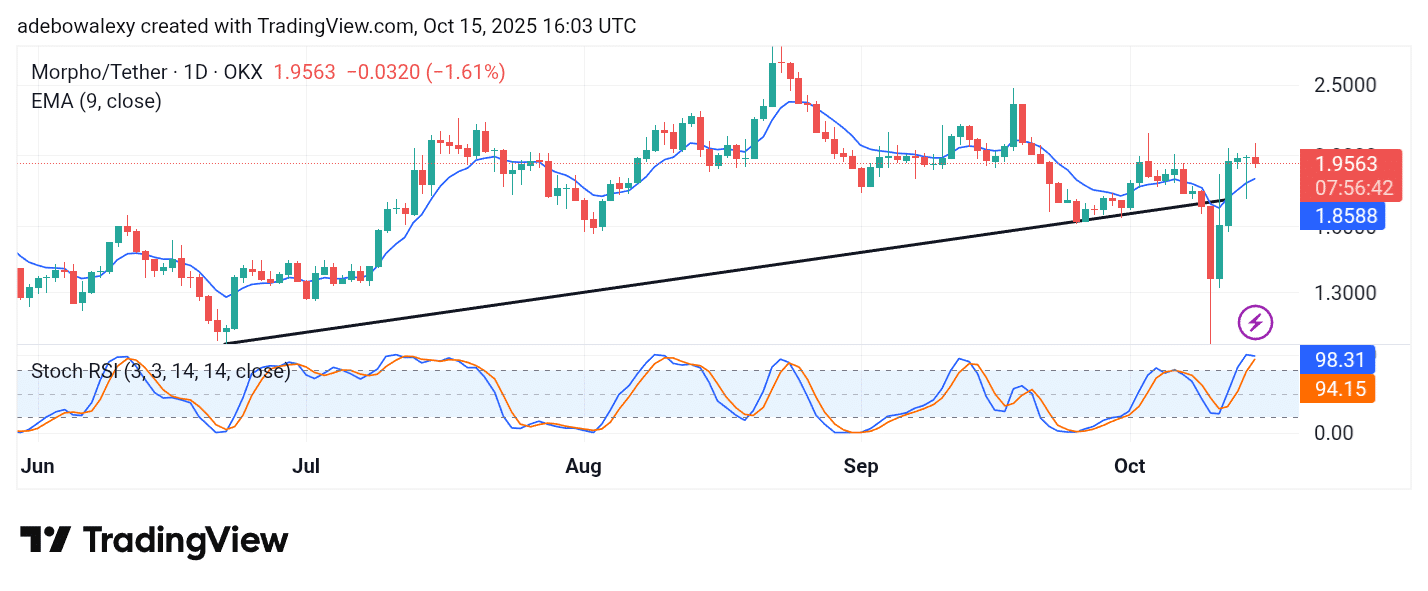 MORPHO/USDT Keeps to a Promising Outlook 
