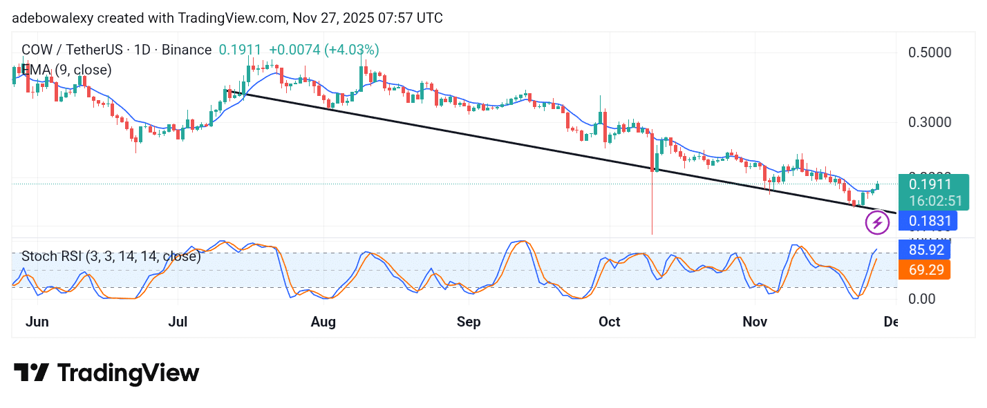 Cow Protocol (COW) Breaks a Key Resistance
