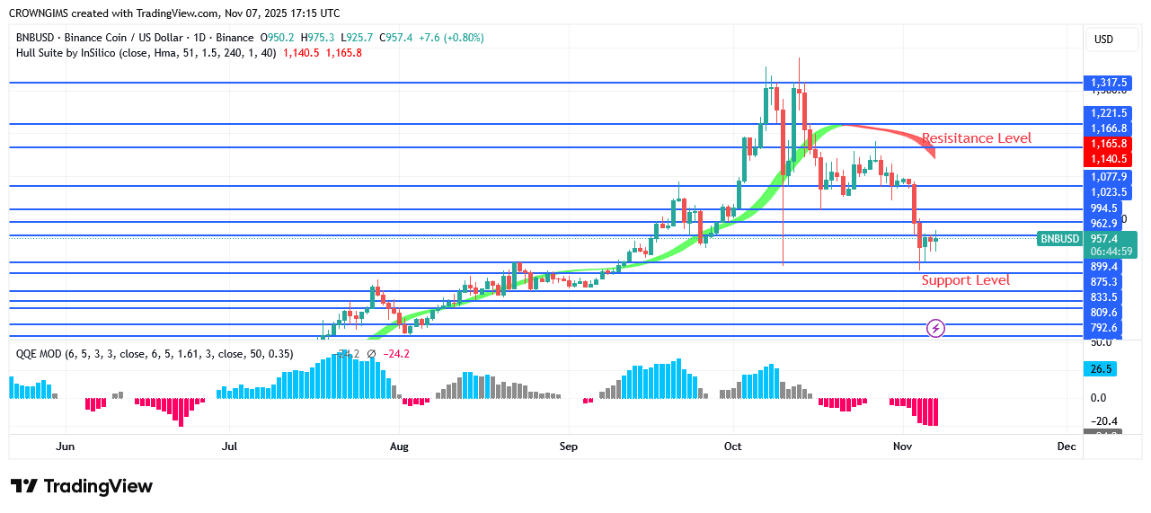 BNB (BNBUSD) Price Is Targeting Low at 9.4